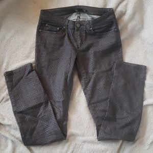 Chevron print gray and black jeans